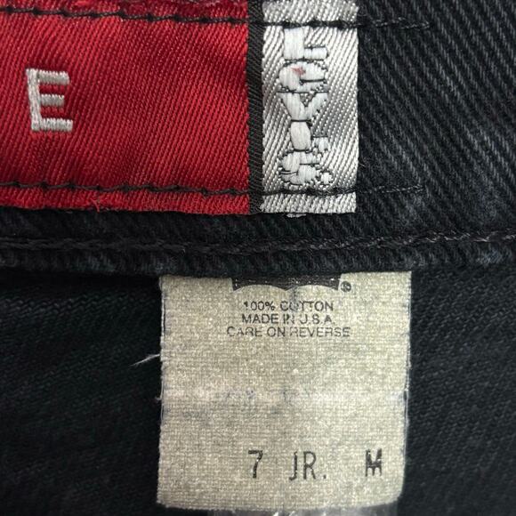 Levi’s Silvertab Black Jeans Loose Denim Pants Size 7 28x31 Vintage Y2K 90s USA - Picture 8 of 13